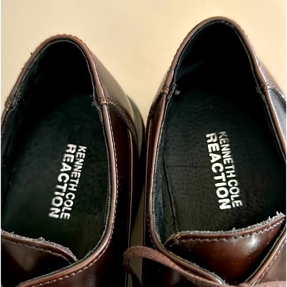 "Make it Smooth" Kenneth Cole Reaction Brown Leather Oxfords - Size 12 M - EUC - Picture 10 of 10